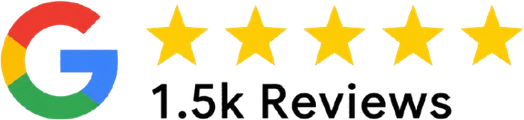 Google — 4.9 stars from 1,500+ reviews